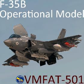 USMC F-35 B Lightning II Operational Model with pilot